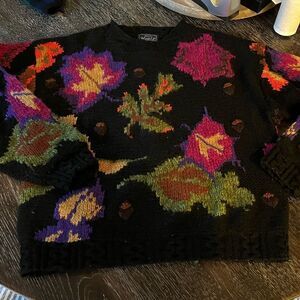 Vintage Woolrich Fall Floral Sweater
